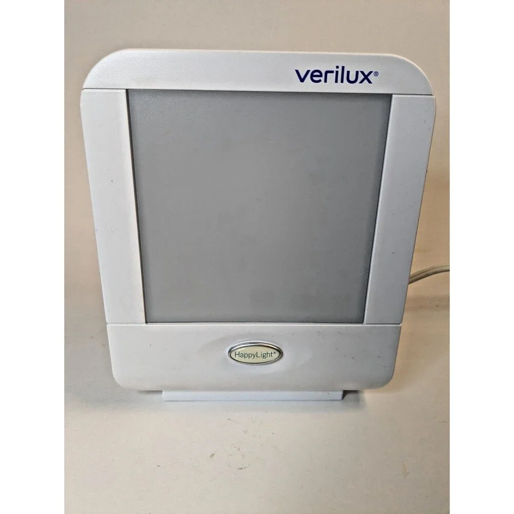 Verilux HappyLight VT10 Compact 10,000 Lux Light Therapy Lamp White 26W Working